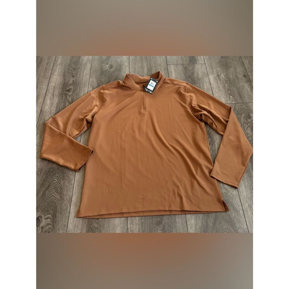 Under Armour movement 1/4 zip Long Sleeve sweater Rust Brown